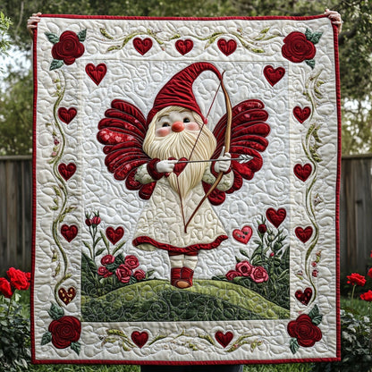 Cupids Gnome Quilted Blanket