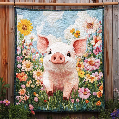 Curly Tail Quilted Blanket