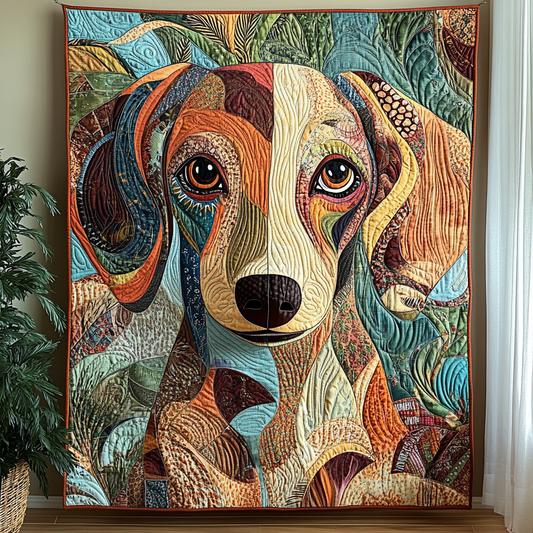 Dachshund Dream Quilted Blanket