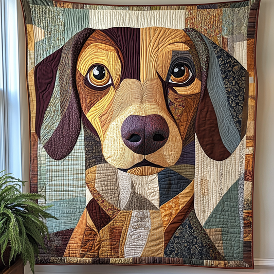 Dachshund Dynasty Quilted Blanket