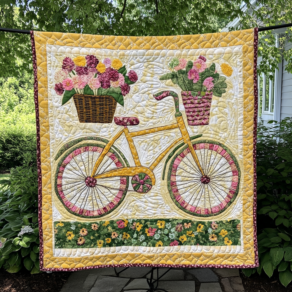 Daisy Chain Ride Quilted Blanket