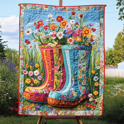 Daisy Kicks Quilted Blanket