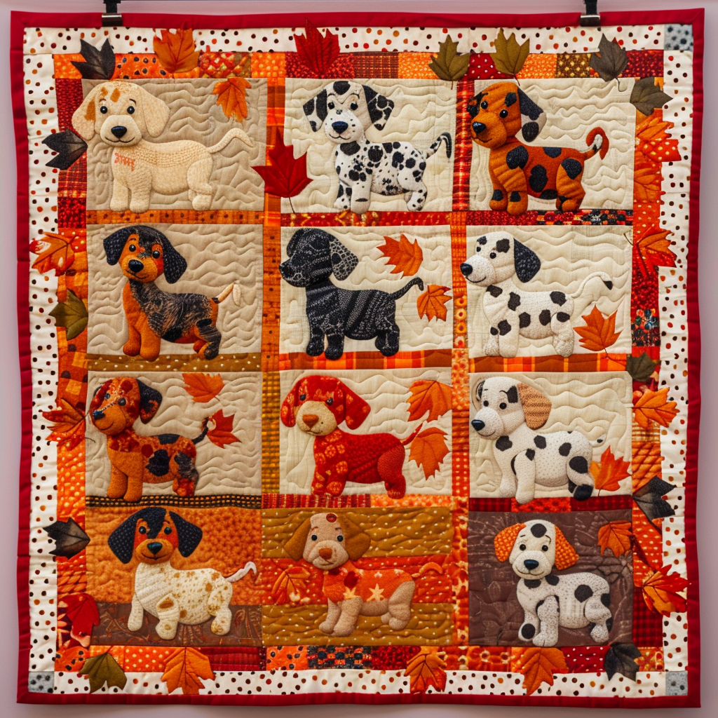 Dalmatian Friends Quilted Blanket