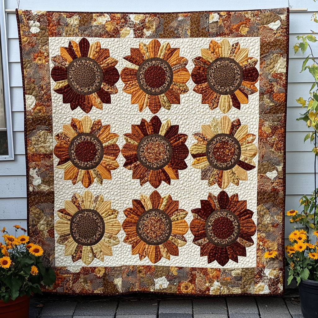 Dancing Sunlight Quilted Blanket