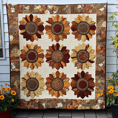 Dancing Sunlight Quilted Blanket