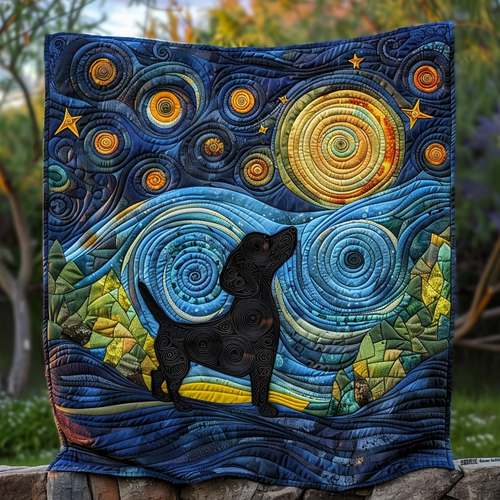 Dashie in the Stars Quilted Blanket