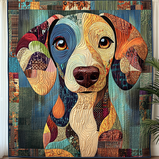 Dazzling Dachsie Quilted Blanket