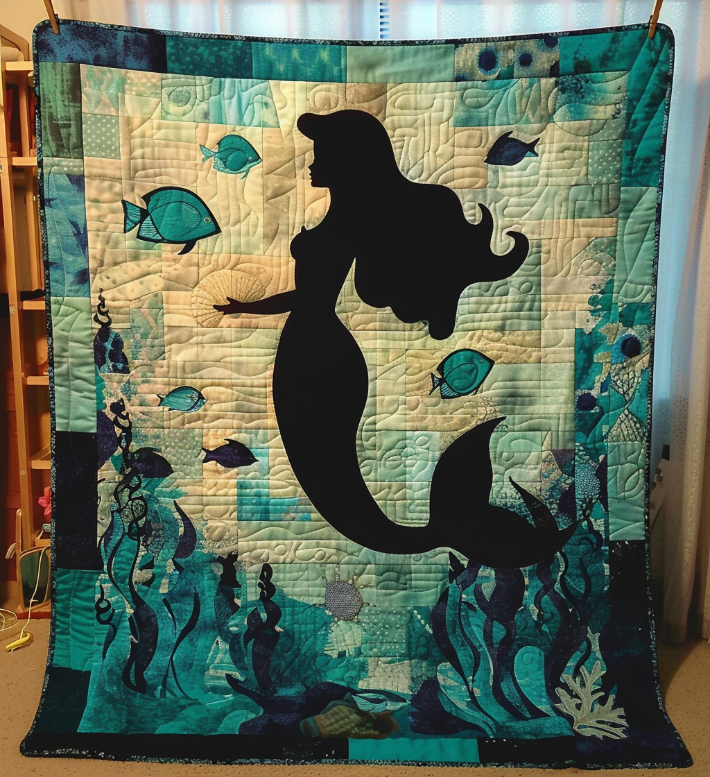 Deep Sea Diva Quilted Blanket