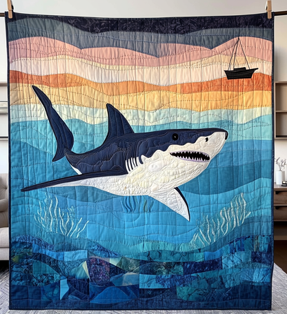 Deep Blue Hunter Quilted Blanket