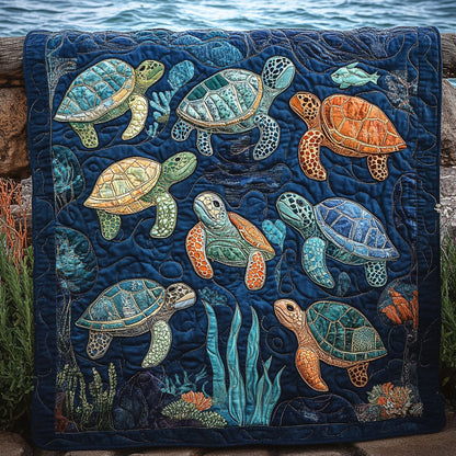 Deep Sea Delight Quilted Blanket