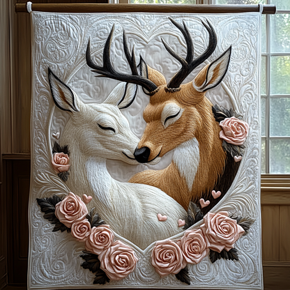 Deer Love Quilted Blanket