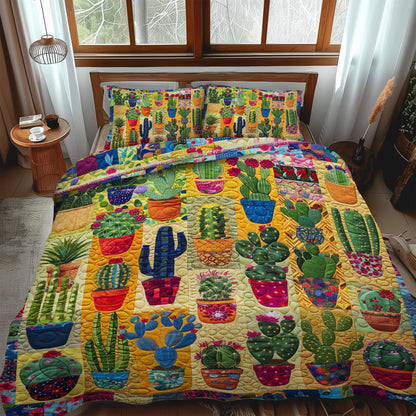 Cactus Quilted Bedding Set