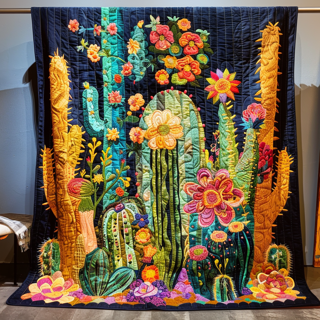 Desert Bloom Quilted Blanket
