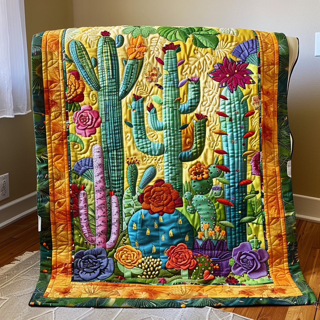 Cactus Quilted Blanket