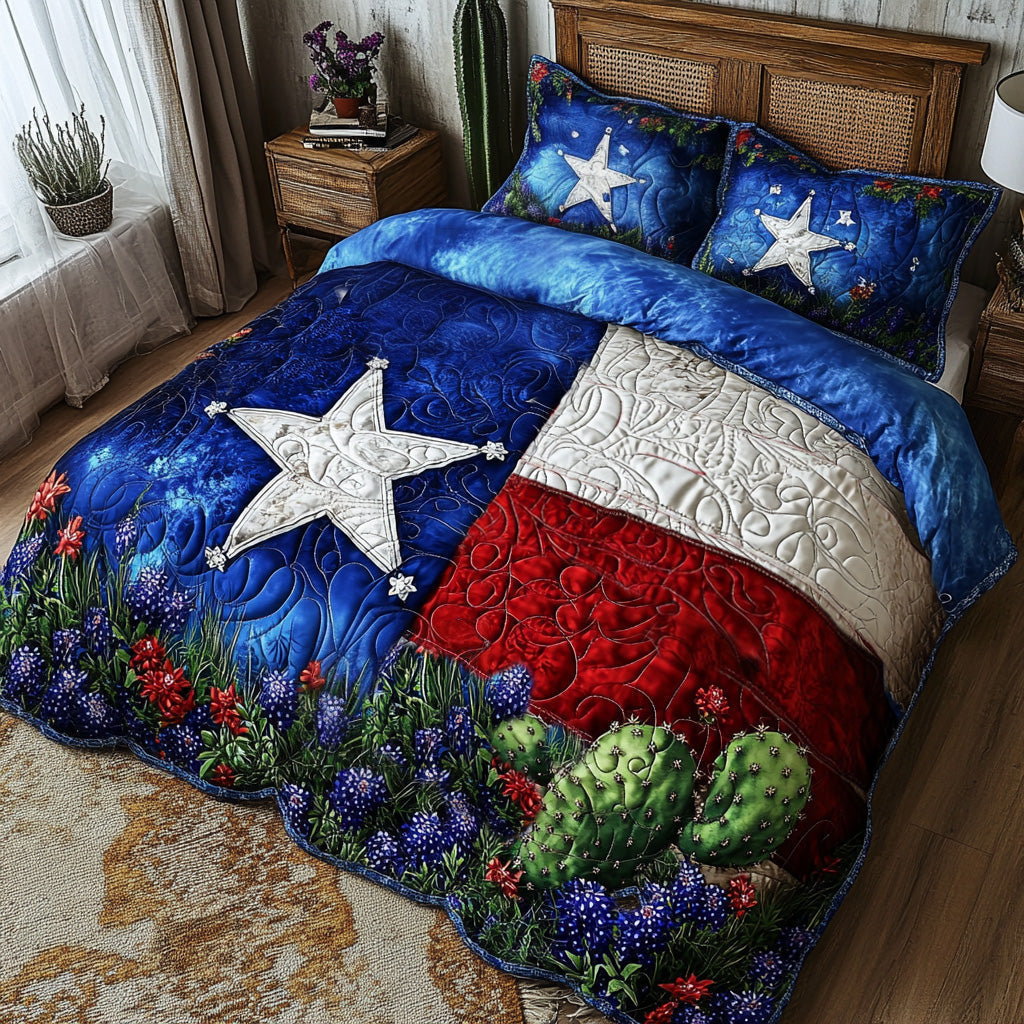 Desert Bloom 3-Piece Quilted Bedding Set