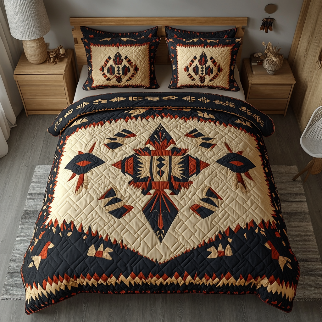 Desert Echoes 3-Piece Quilted Bedding Set