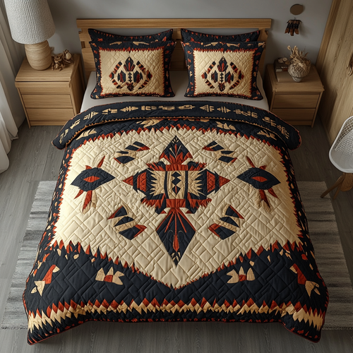 Desert Echoes 3-Piece Quilted Bedding Set