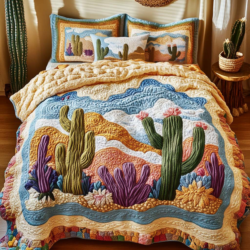 Desert Glow 3-Piece Quilted Bedding Set