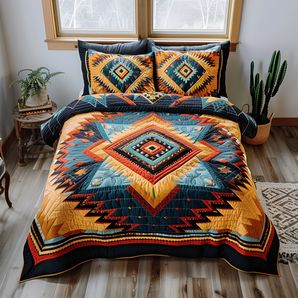 Desert Mirage 3-Piece Quilted Bedding Set