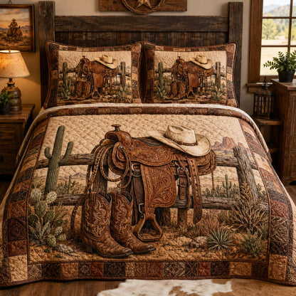 Desert Saddle 3-Piece Quilted Bedding Set