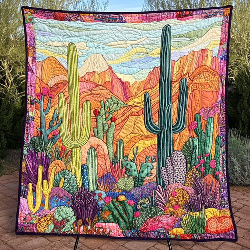 Desert Whispers Quilted Blanket