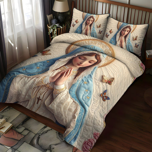 Divine Grace 3-Piece Quilted Bedding Set