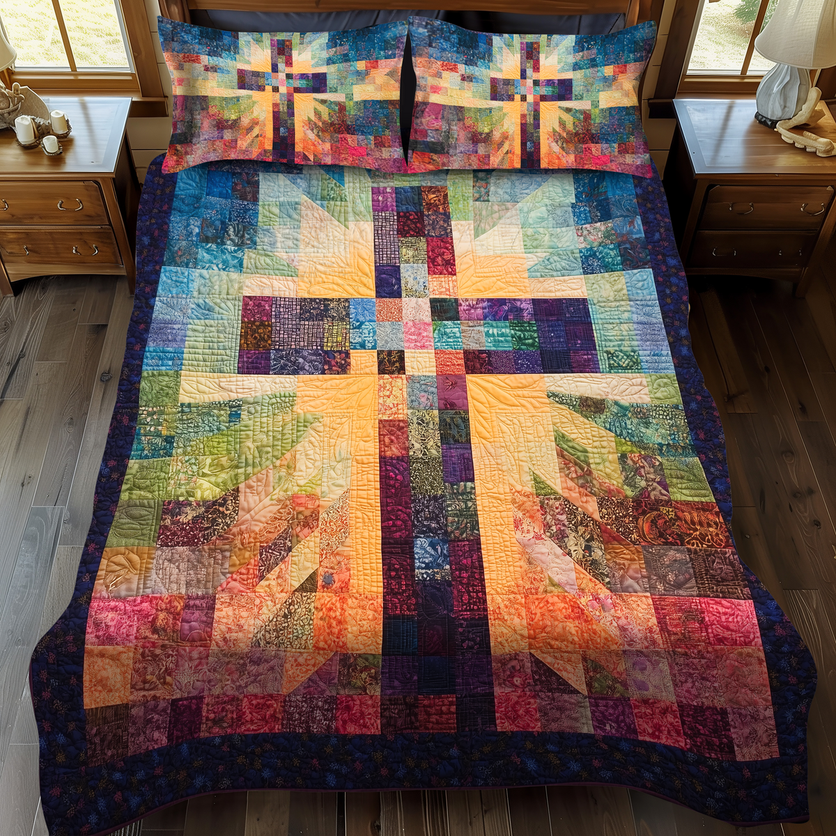 Divine Path 3-Piece Quilted Bedding Set