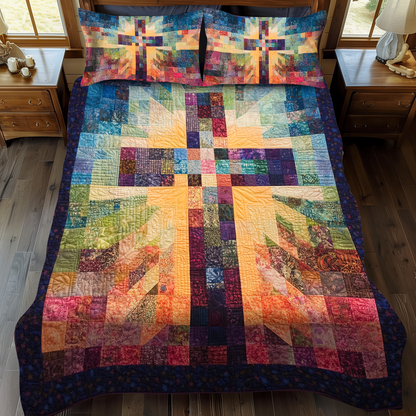 Divine Path 3-Piece Quilted Bedding Set