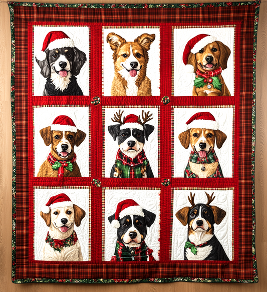 Dog Winter Dreams Quilted Blanket
