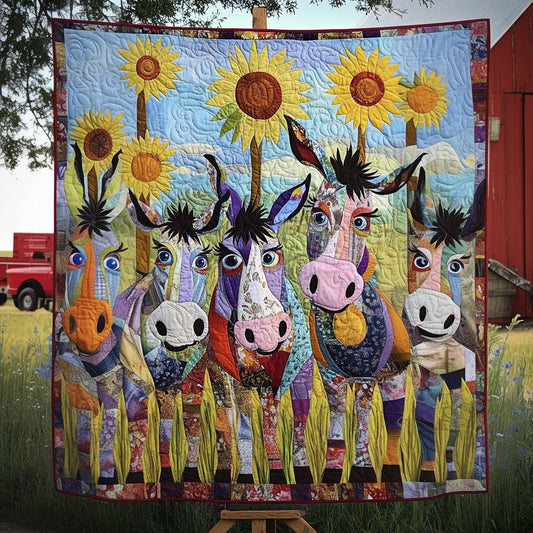 Donkey Dance Quilted Blanket