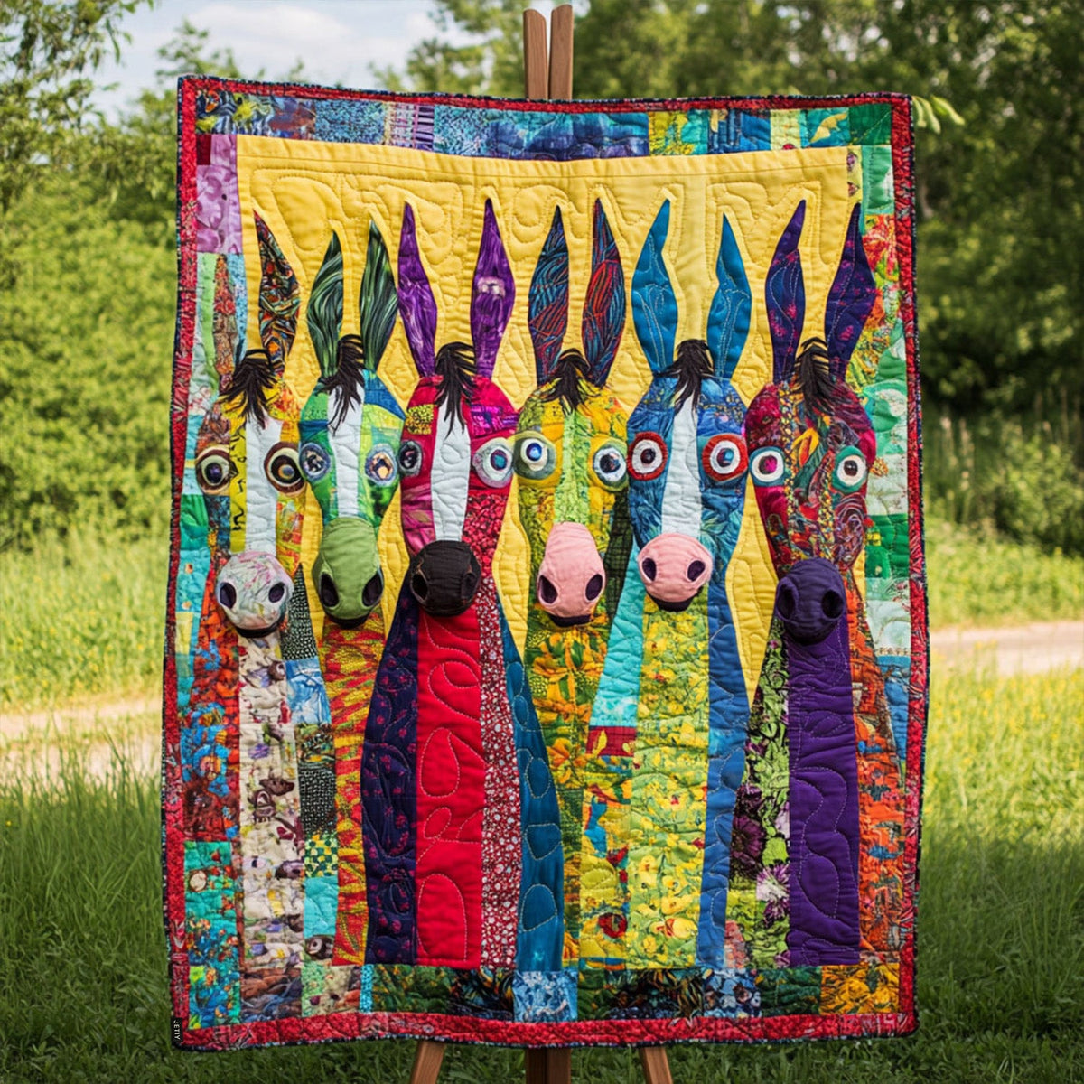 Whimsical Farm Animal Quilted Blanket