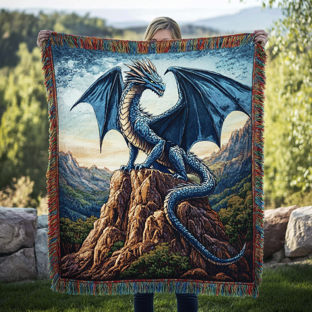 Dragon Fury Woven Throw Blanket