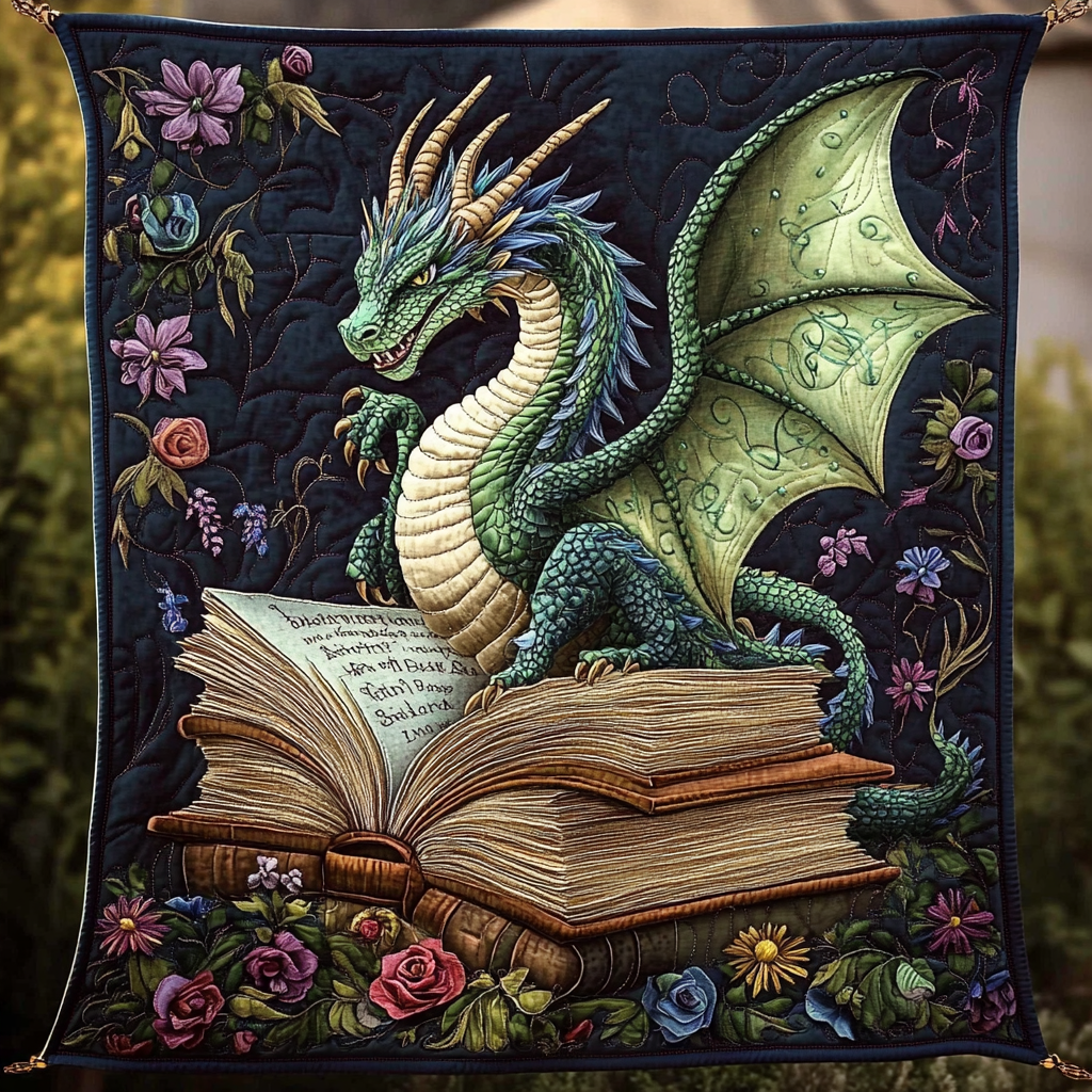 Dragon Lore Quilted Blanket