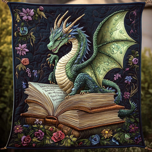 Dragon Lore Quilted Blanket