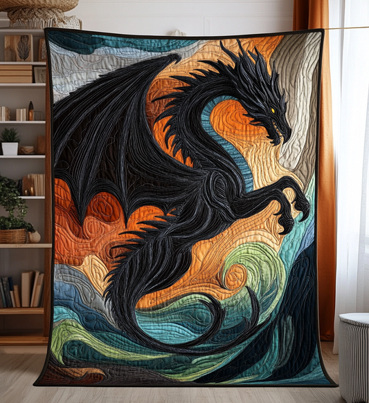 Dragon Spirit Quilted Blanket