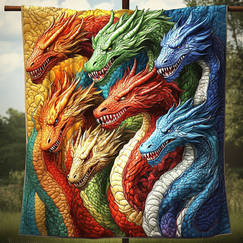 Dragon Clan Quilted Blanket