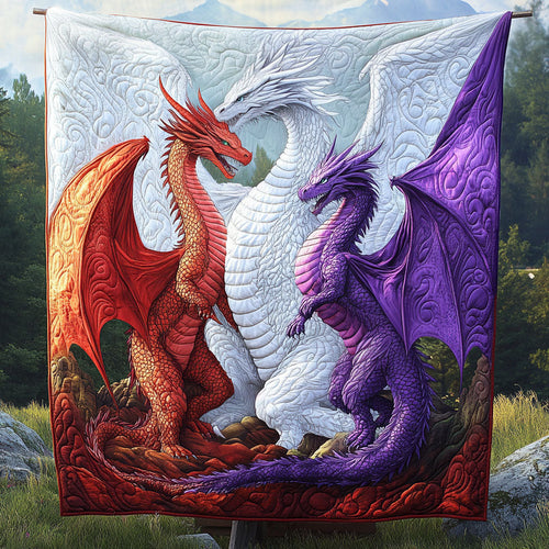 Dragon Conquest Quilted Blanket