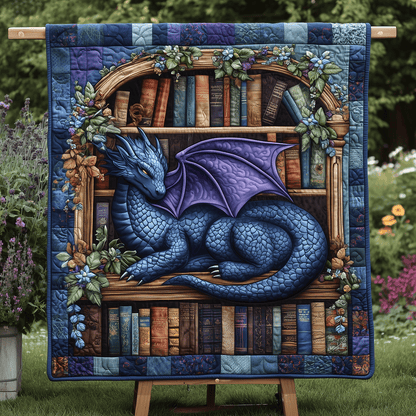 Dragon Magical Reading Quilted Blanket
