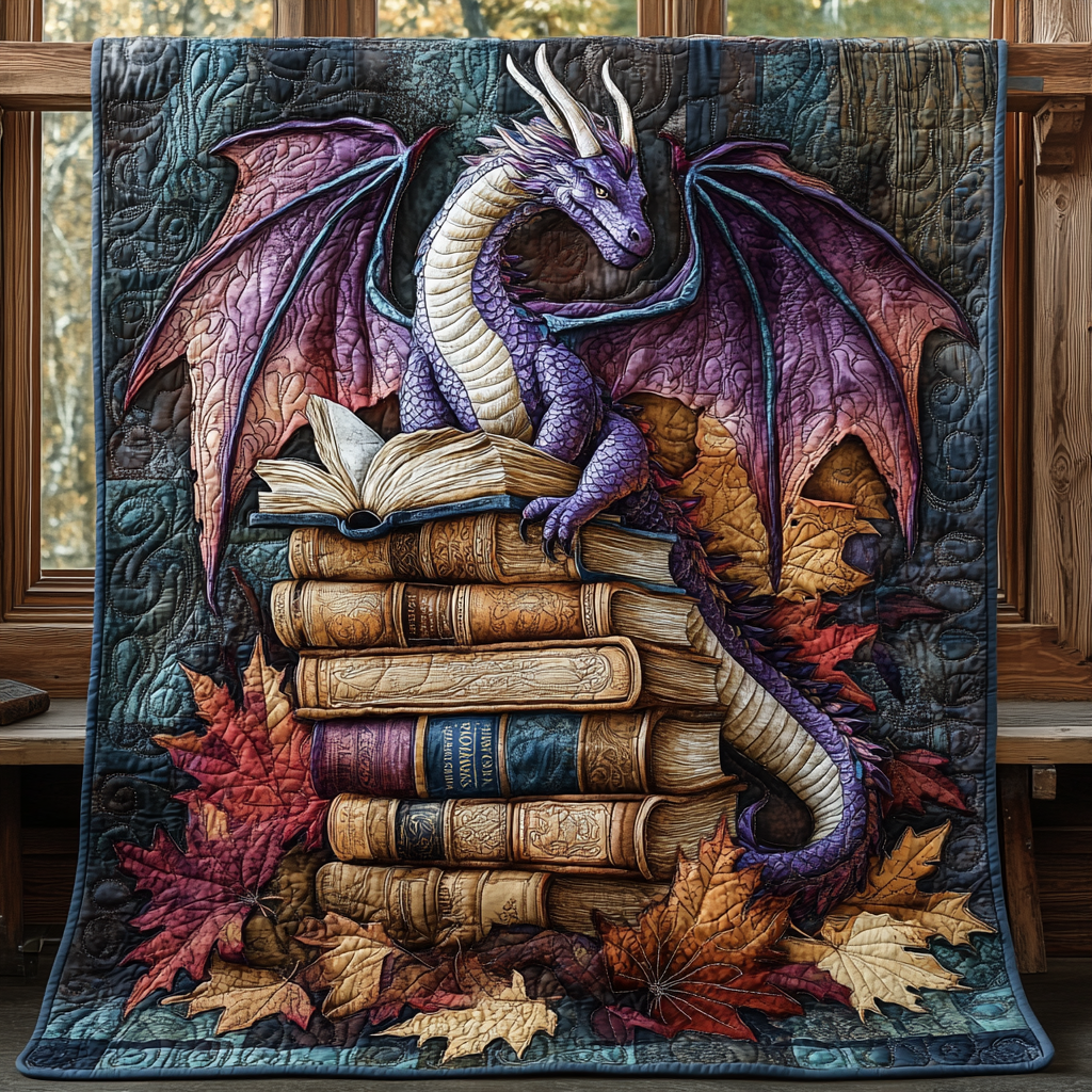 Dragon Rune Quilted Blanket