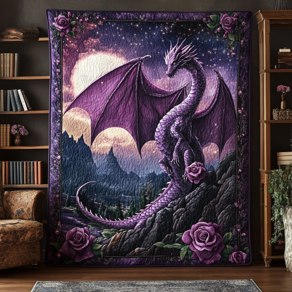 Dragon Soul Quilted Blanket