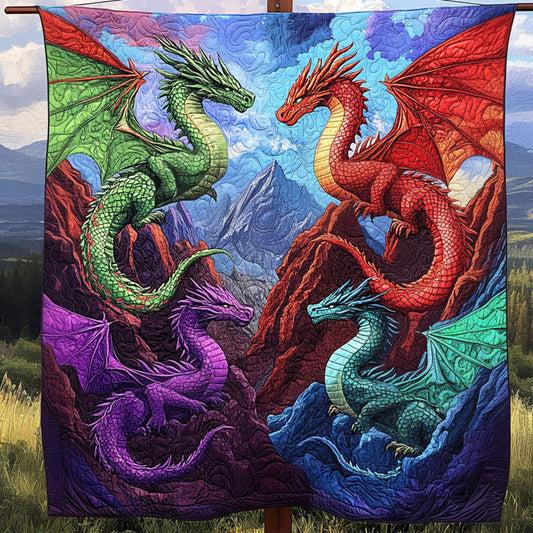 Dragonflight Quilted Blanket