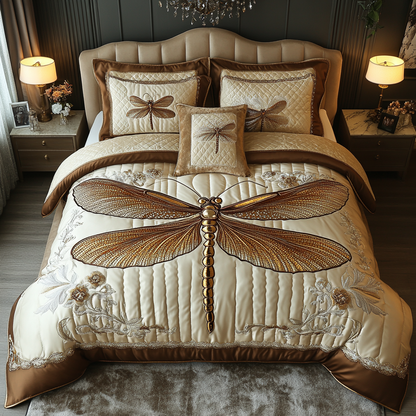 Dragonfly Garden 3-Piece Quilted Bedding Set