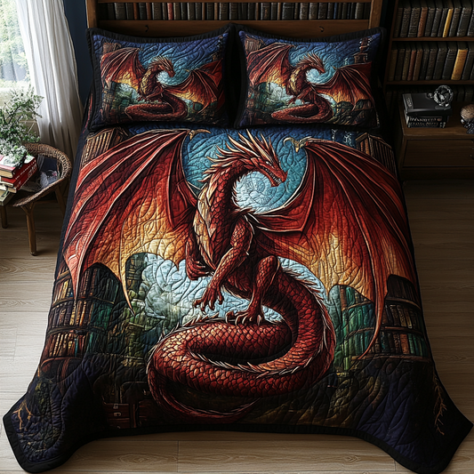 Dragonheart 3-Piece Quilted Bedding Set
