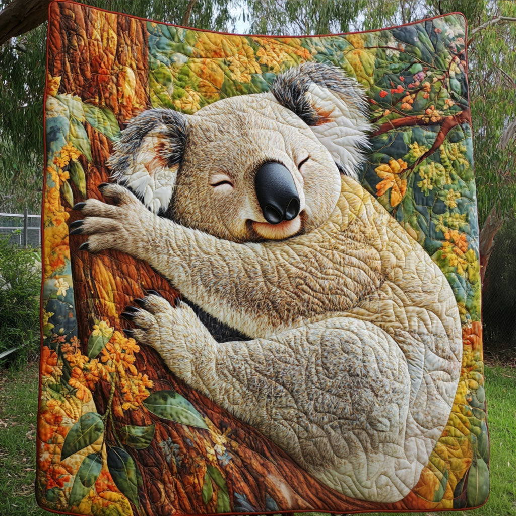 Dreaming Koala Quilted Blanket