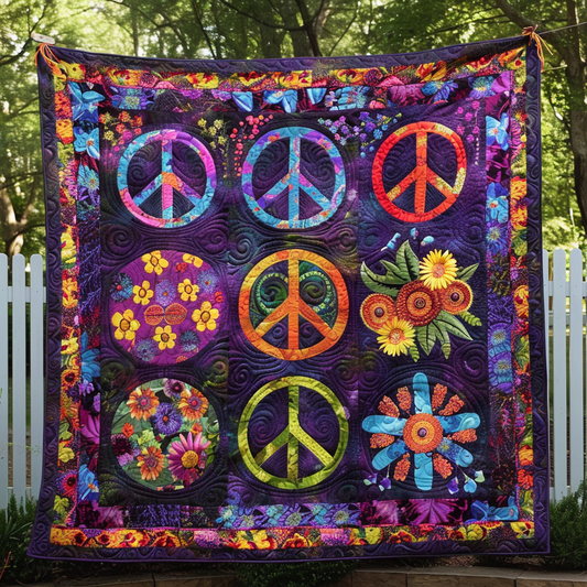 Dreamy Hippie Quilted Blanket