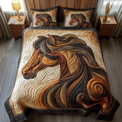 Dreamy Mane Horse Quilted Blanket