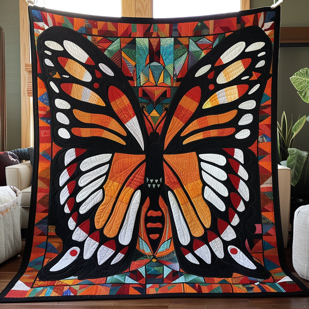 Dreamy Butterfly Quilted Blanket