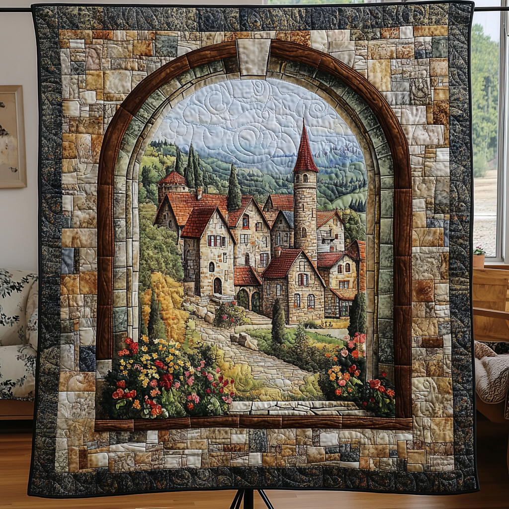 Dreamy Windows Quilted Blanket