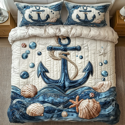 Driftwood Dreams 3-Piece Quilted Bedding Set