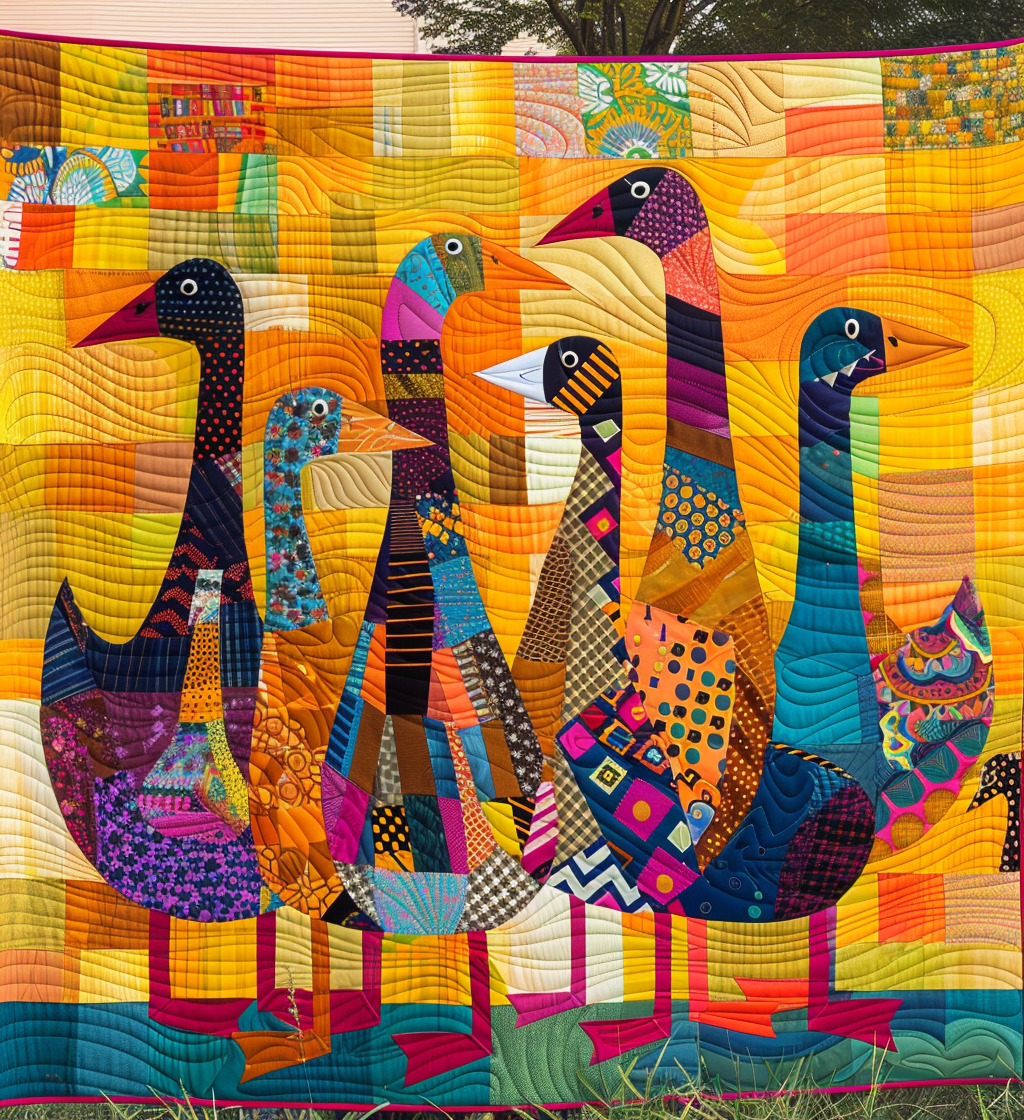 Duck Duck Duck Quilted Blanket